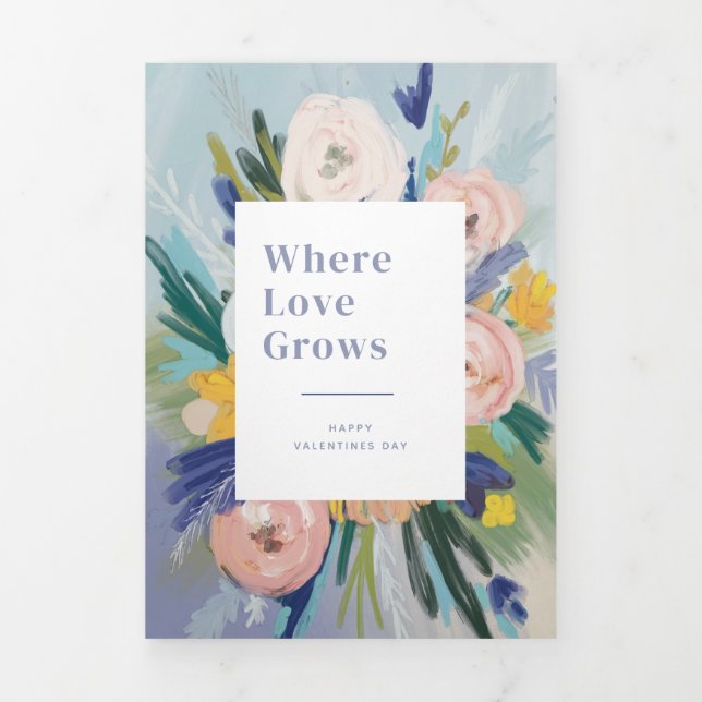 Tarjeta Festiva Tríptica Crecer juntos foto personalizada Valentine (Foto de portada)