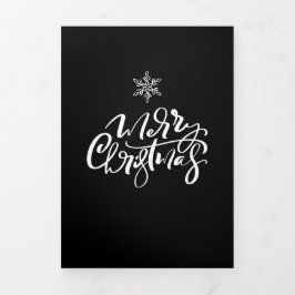 Tarjeta Festiva Tríptica Diseñar su propia vacaciones de Navidades multifot