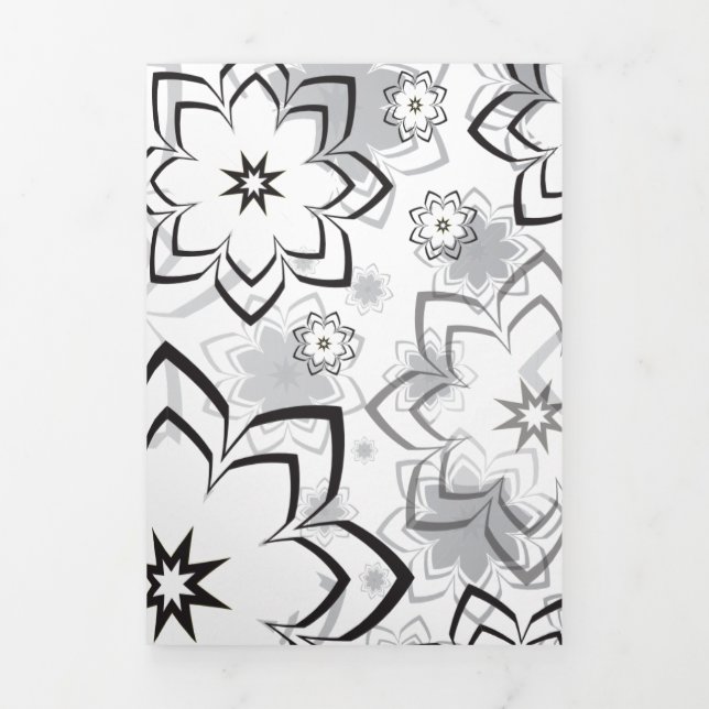 Tarjeta Festiva Tríptica Diseño floral 11 (Foto de portada)