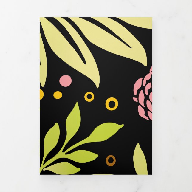 Tarjeta Festiva Tríptica Diseño floral 18 (Foto de portada)