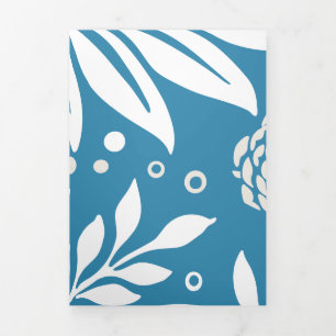 Tarjeta Festiva Tríptica Diseño floral 20