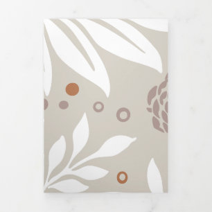 Tarjeta Festiva Tríptica Diseño floral 25