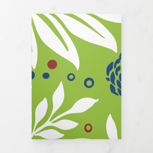 Tarjeta Festiva Tríptica Diseño floral 27 (Foto de portada)