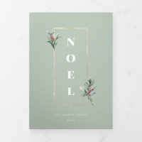 Elegante NOEL Gold Winter Berry Frame Mint