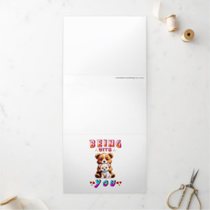 Tarjeta Festiva Tríptica Estar Contigo