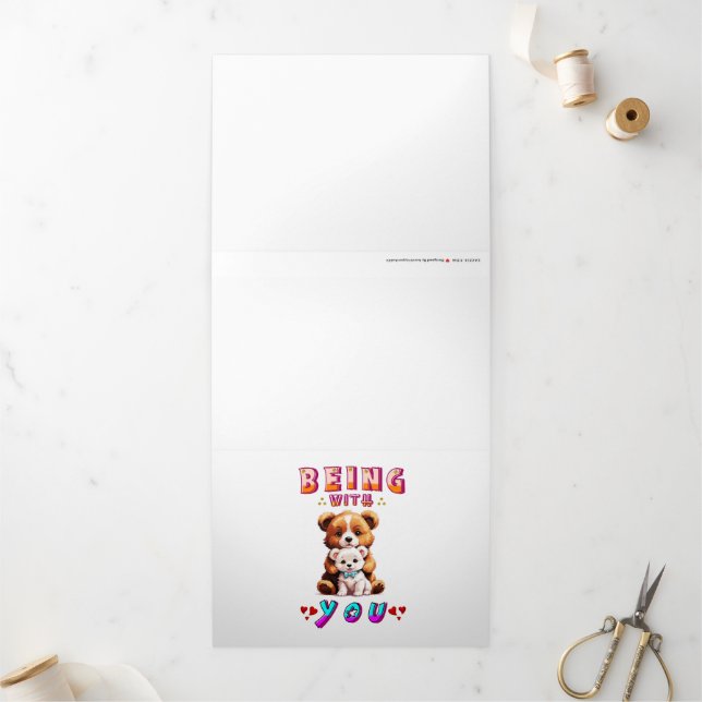 Tarjeta Festiva Tríptica Estar Contigo (Exterior)