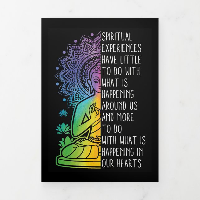 Tarjeta Festiva Tríptica Experiencias espirituales de Buda (Foto de portada)