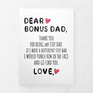 Tarjeta Festiva Tríptica Father Gift Dear Bonus Dad