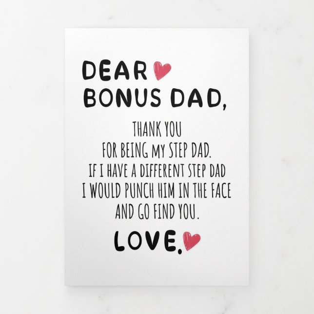 Tarjeta Festiva Tríptica Father Gift Dear Bonus Dad (Foto de portada)