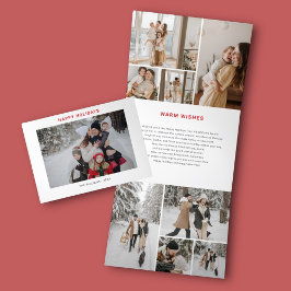 Tarjeta Festiva Tríptica Felices Fiestas Modernas 12 Foto