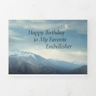 Tarjeta Festiva Tríptica Feliz cumpleaños a mi adorador favorito