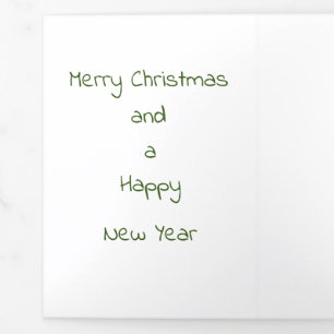 Tarjeta Festiva Tríptica Feliz Navidad lindo y simple dibujo