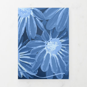 Tarjeta Festiva Tríptica Flores rojas y amarillas 3