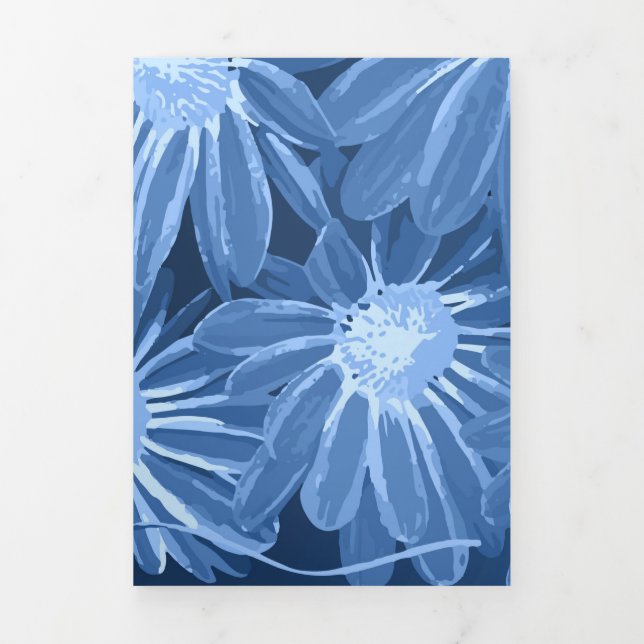 Tarjeta Festiva Tríptica Flores rojas y amarillas 3 (Foto de portada)