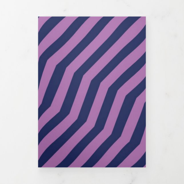 Tarjeta Festiva Tríptica Fondo simétrico de rayas diagonales 11 (Foto de portada)