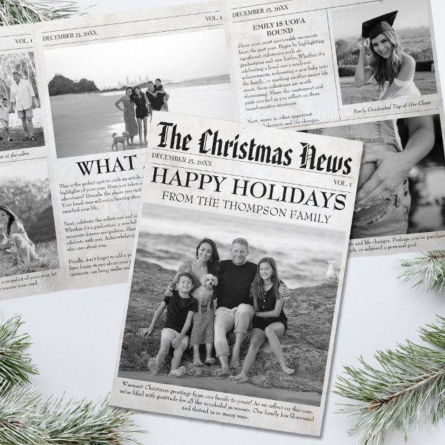 Tarjeta Festiva Tríptica Foto De Familia De Periódicos De Navidades De Rese (Subido por el creador)