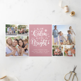 Tarjeta Festiva Tríptica Funny All no es un Collage de fotos tranquilo trip