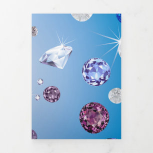 Tarjeta Festiva Tríptica Galaxia Diamond 4