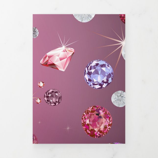 Tarjeta Festiva Tríptica Galaxia Diamond 9 (Foto de portada)
