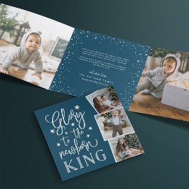 Tarjeta Festiva Tríptica Gloria de mano | Foto múltiple