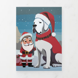 Tarjeta Festiva Tríptica Grandes cartas de final de año de danés