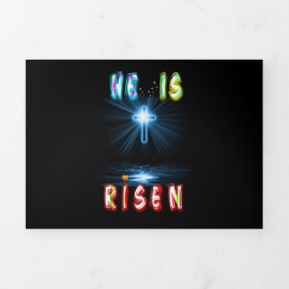 Tarjeta Festiva Tríptica He Is Risen