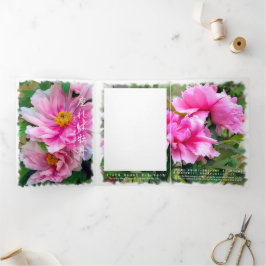 Tarjeta Festiva Tríptica Hermosas flores [tarjeta triple]