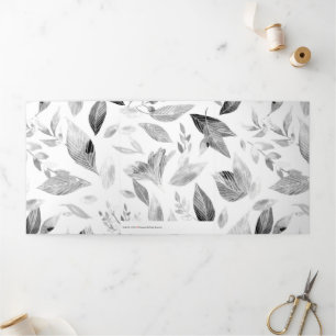 Tarjeta Festiva Tríptica Hojas caídas de agua 8