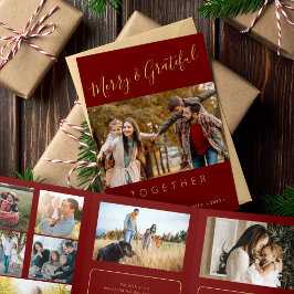 Tarjeta Festiva Tríptica Juntos multiaño de fotos en revisión