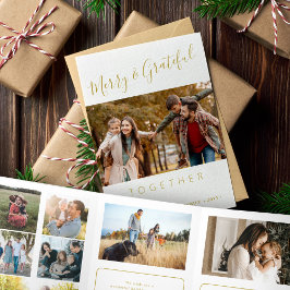 Tarjeta Festiva Tríptica Juntos multiaño de fotos en revisión