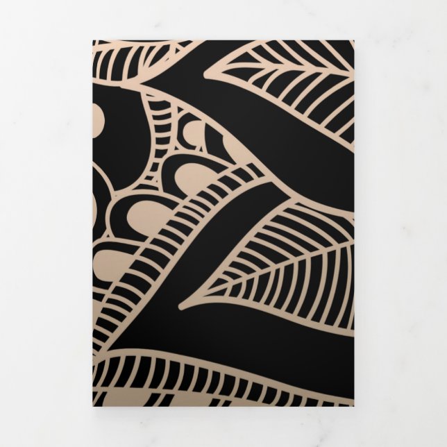 Tarjeta Festiva Tríptica Mandala de lujo 42 (Foto de portada)