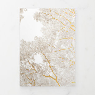 Tarjeta Festiva Tríptica Mapa de árboles 1