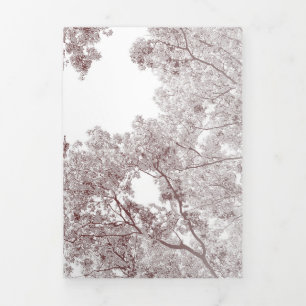 Tarjeta Festiva Tríptica Mapa de árboles 4