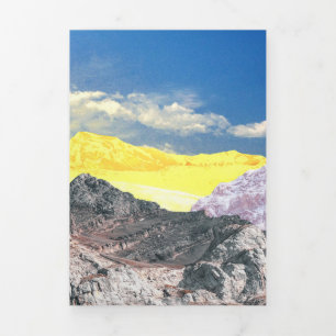 Tarjeta Festiva Tríptica Montañas (fotomontaje) 1