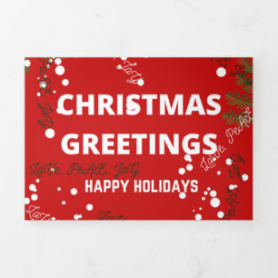 Tarjeta Festiva Tríptica Navidades