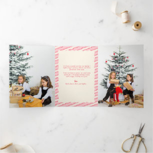 Tarjeta Festiva Tríptica Navidades de fotografía festivos modernos