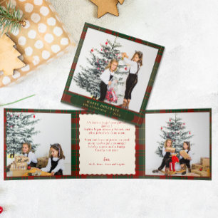 Tarjeta Festiva Tríptica Navidades de fotos festivas de búfalo
