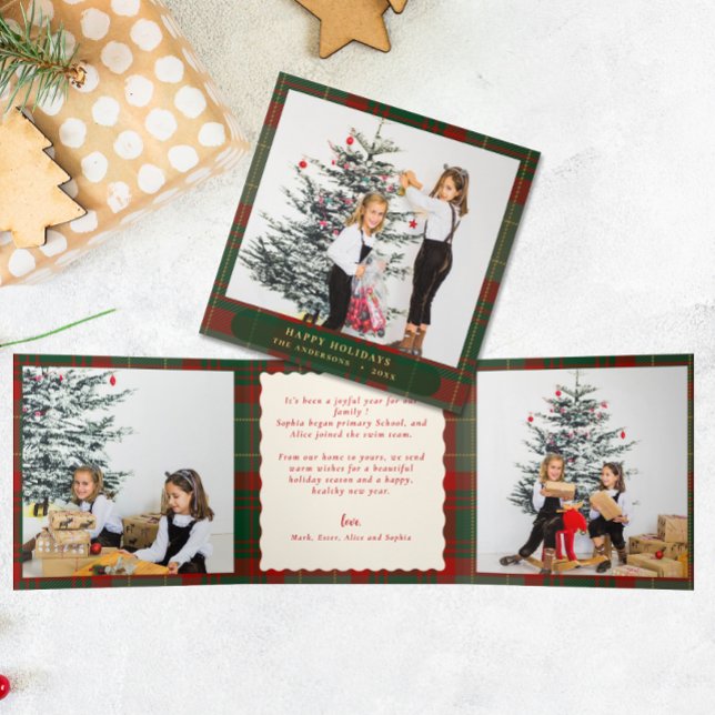 Tarjeta Festiva Tríptica Navidades de fotos festivas de búfalo (Subido por el creador)