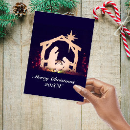 Tarjeta Festiva Tríptica Navidades de la Iglesia de la Natividad Festiva