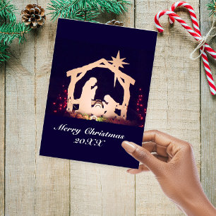 Tarjeta Festiva Tríptica Navidades de la Iglesia de la Natividad Festiva