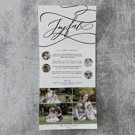 Tarjeta Festiva Tríptica Navidades jovial románticos multifoto