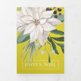 Tarjeta Festiva Tríptica Navidades Joyeux Noël Elegant
