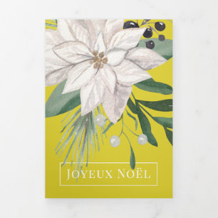 Tarjeta Festiva Tríptica Navidades Joyeux Noël Elegant