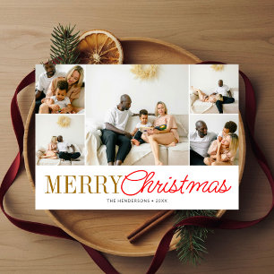 Tarjeta Festiva Tríptica Navidades manuscritos Serif 16 Foto