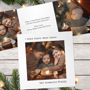 Tarjeta Festiva Tríptica Navidades minimalistas Luego Había Tres Familias