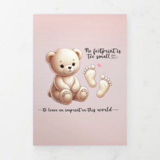 Tarjeta Festiva Tríptica Ninguna huella demasiado pequeña