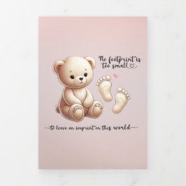 Tarjeta Festiva Tríptica Ninguna huella demasiado pequeña