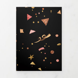 Tarjeta Festiva Tríptica Ornamentos de celebración 2