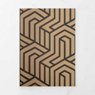 Tarjeta Festiva Tríptica Ornamentos de lujo 23