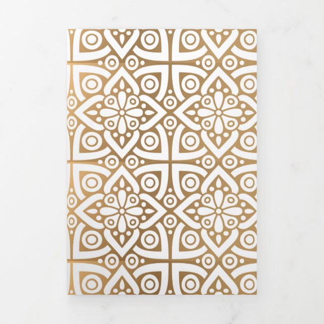 Tarjeta Festiva Tríptica Ornamentos de lujo 7 (Foto de portada)